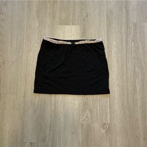 Black Lace Edikted Mini Skirt With Bow Detail